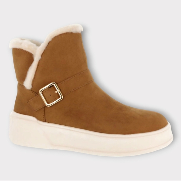 J/SLIDES Shoes - J/SLIDES Urban Sport Jasper Fur Lined Platform Booties, Womens 7​